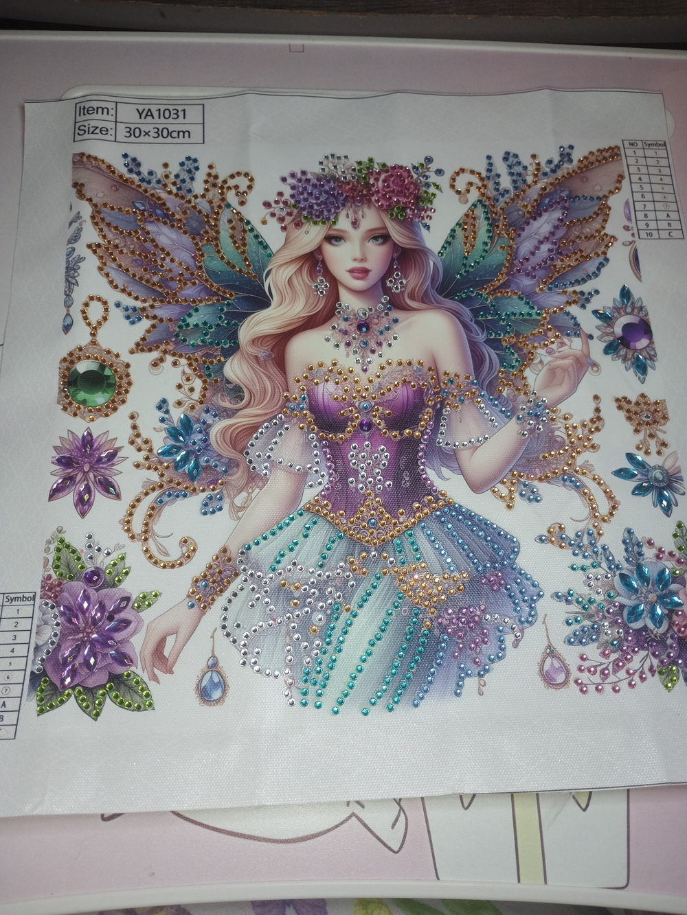 Fairy Wall Diamond Canvas Painting No Frame Handmade